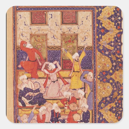 Sticker Carré Danse d'initiation, d'un livre de poèmes (Devant)