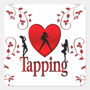 Sticker Carré Danse I Heart Tap