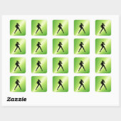Sticker Carré Danse moderne vert (Feuille)