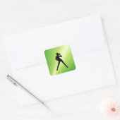 Sticker Carré Danse moderne vert (Enveloppe)
