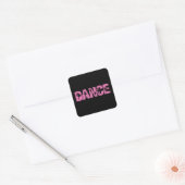 Sticker Carré DANSE Rose avec coutures Ballerina (Enveloppe)