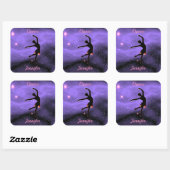 Sticker Carré Danse rose et violet (Feuille)
