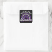 Sticker Carré Danseur de ballet AJOUTER DU TEXTE Danse classique (Sac)