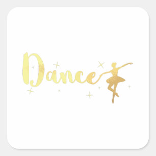 Sticker Carré Danseur de ballet   Ballerina Tanzsport Cadeaux