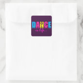Sticker Carré Danseur de danse personnalisé (Sac)