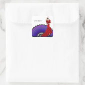Sticker Carré Danseur flamenco (Sac)