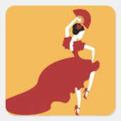 Sticker Carré Danseur flamenco (Devant)