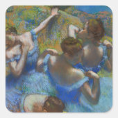 Sticker Carré Danseurs Bleus, Degas Art (Devant)