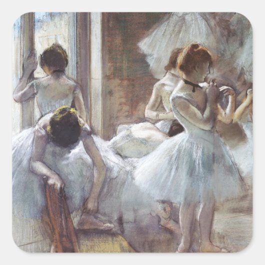 Sticker Carré Danseurs Edgar Degas (Devant)