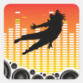 Sticker Carré Danseurs Et Intervenants (Devant)