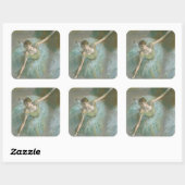 Sticker Carré Danseuse dans Green Edgar Degas (Feuille)