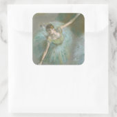 Sticker Carré Danseuse dans Green Edgar Degas (Sac)
