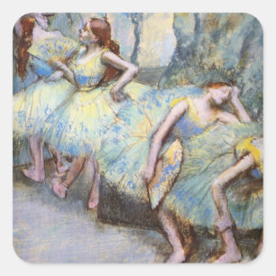 Sticker Carré Danseuse de ballet Degas Dansers d'art Peinture
