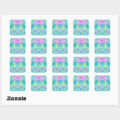 STICKER CARRÉ DAPHNE ~ PERFECTION PASTEL ~ (Feuille)