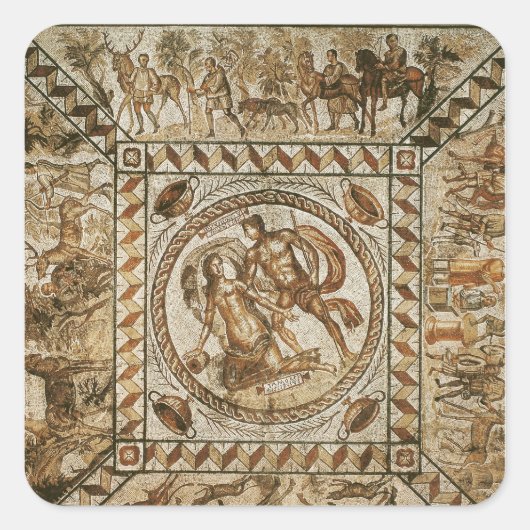 Sticker Carré Daphne poursuivi par Apollo (Devant)