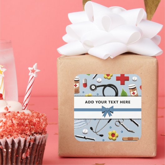 Sticker Carré d'appréciation de l'infirmière (Fête)