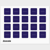 Sticker Carré Dark Blue Plain Elegant Professional Modern (Feuille)
