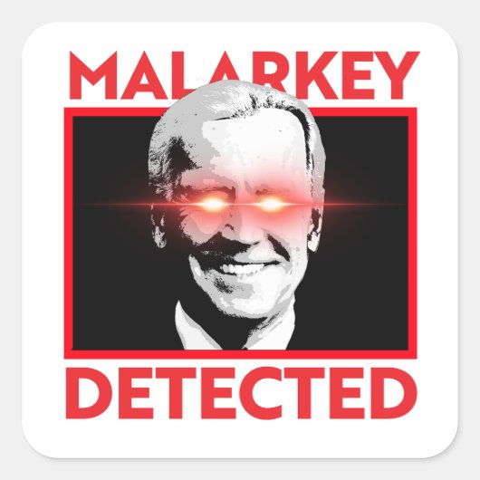 Sticker Carré Dark Brandon : Malarkey détecté (Devant)