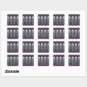 Sticker Carré Dark Mark Geometric Icon Pattern (Feuille)