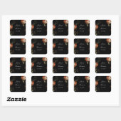 Sticker Carré Dark Moody Romantic Floral Néerlandais Mariage (Feuille)