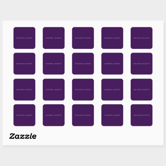 Sticker Carré Dark Purple Minimalist Plain Modern  (Feuille)