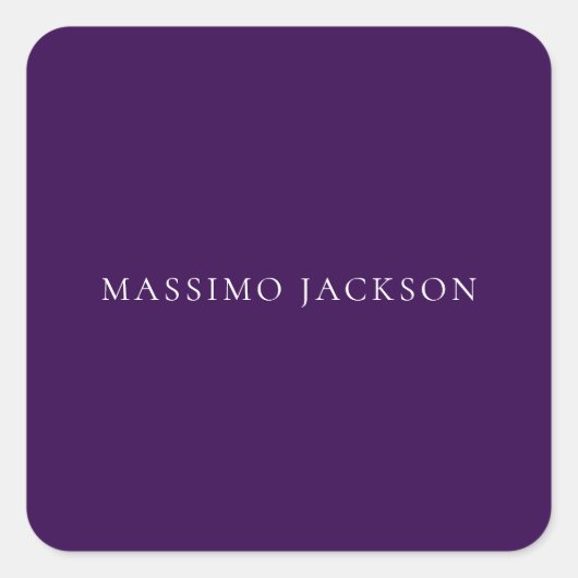 Sticker Carré Dark Purple Minimalist Plain Modern (Devant)
