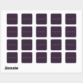 Sticker Carré Dark Purple Minimalist Plain Modern (Feuille)
