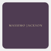 Sticker Carré Dark Purple Minimalist Plain Modern  (Devant)