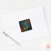 Sticker Carré d'art Abstrait Genesis Blue (Enveloppe)
