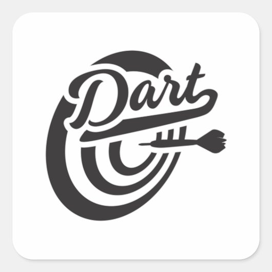 Sticker Carré Darts Dart 180 Dartboard Bullseye Arrow Idée cadea (Devant)