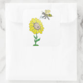 Sticker Carré Dave Nation Chauffeur de miel (Sac)