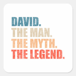 Sticker Carré David L'Homme Le Mythe La Légende