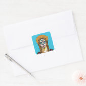 Sticker Carré Day of the Dead Marigold Catrina (Enveloppe)