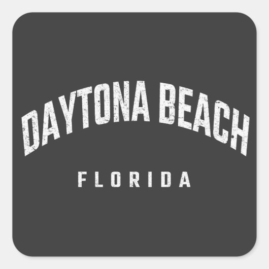 Sticker Carré Daytona Beach Floride FL (Devant)