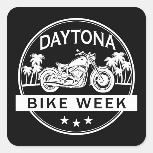Sticker Carré Daytona Moto Week (Devant)