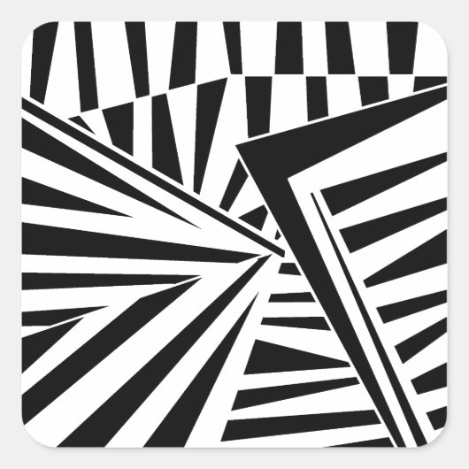 Sticker Carré dazzle camouflage(black) (Devant)