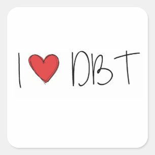 STICKER CARRÉ DBT - J'ADORE DBT