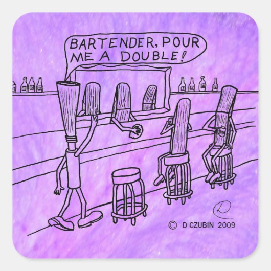 Sticker Carré de barre de roseau (Devant)