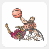 Sticker Carré de basket-ball One On One (Devant)