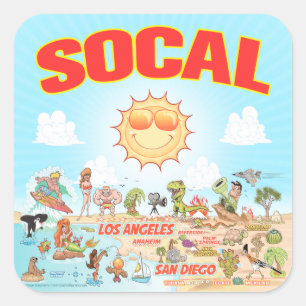 Sticker Carré de Californie du Sud