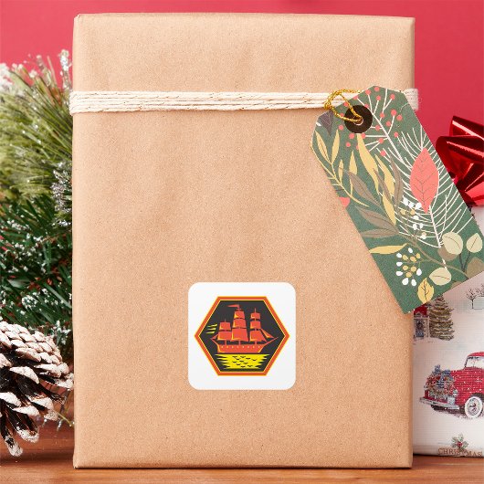 Sticker Carré de Clipper Historique