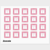 Sticker Carré de communion rose (Feuille)