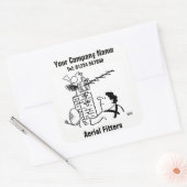 Sticker Carré de dessin animé Aérien (Enveloppe)