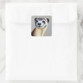 Sticker Carré de furet à pied noir (Sac)