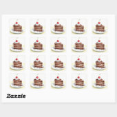 Sticker Carré de gâteau au chocolat (Feuille)