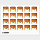 Sticker Carré de guitare de relation significative (Feuille)