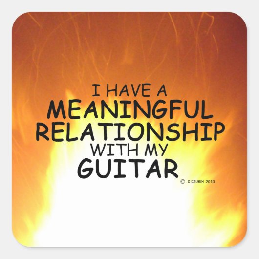 Sticker Carré de guitare de relation significative (Devant)