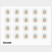 Sticker Carré De La Bibliothèque D'illustration De Ex-Libris (Feuille)