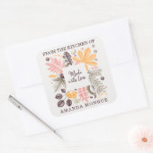 Sticker Carré De la cuisine des feuilles d'automne (Enveloppe)