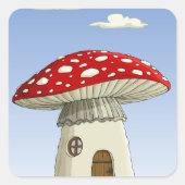Sticker Carré de la Maison de champignons (Devant)